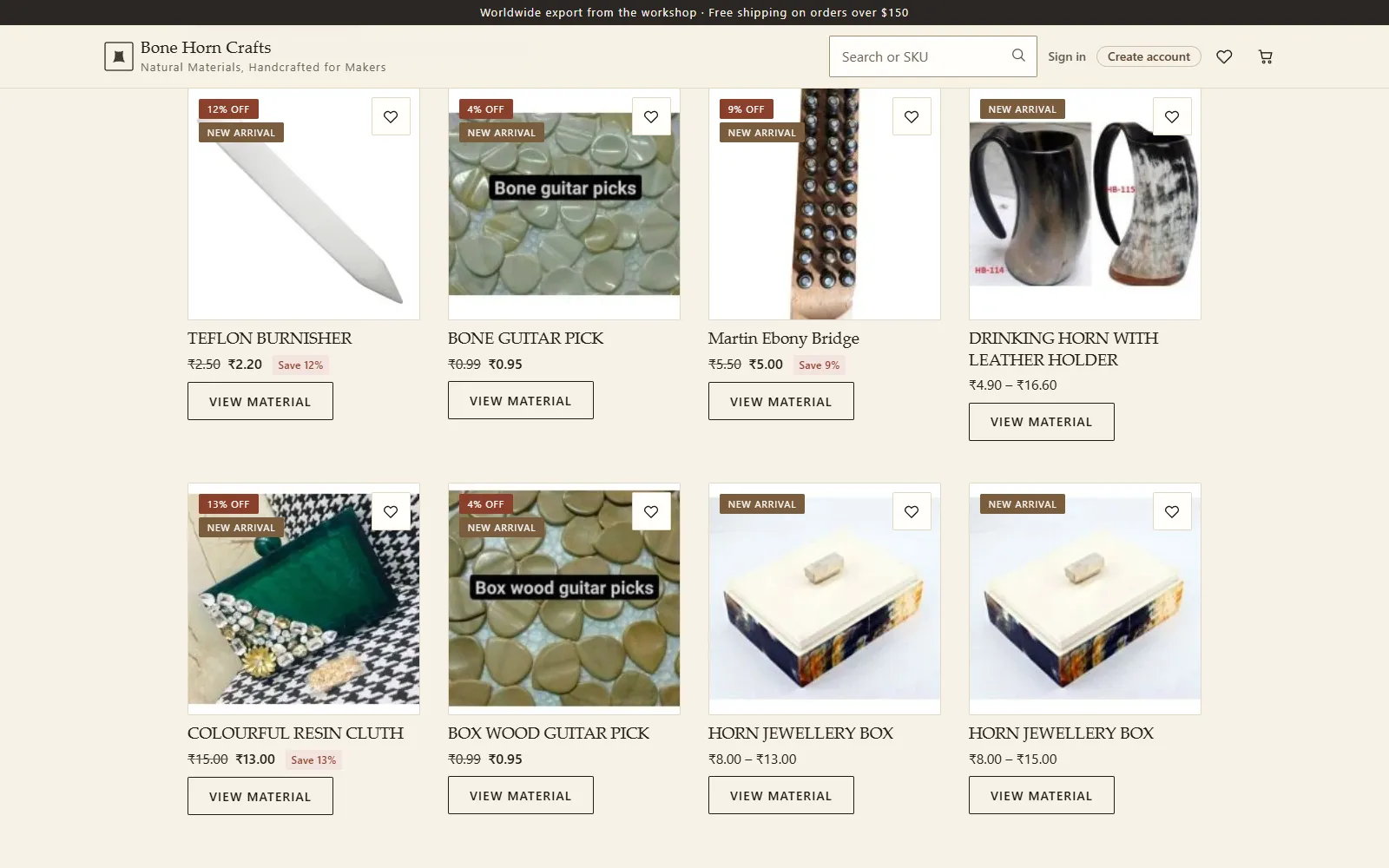 Bone Horn Crafts — Screen 3
