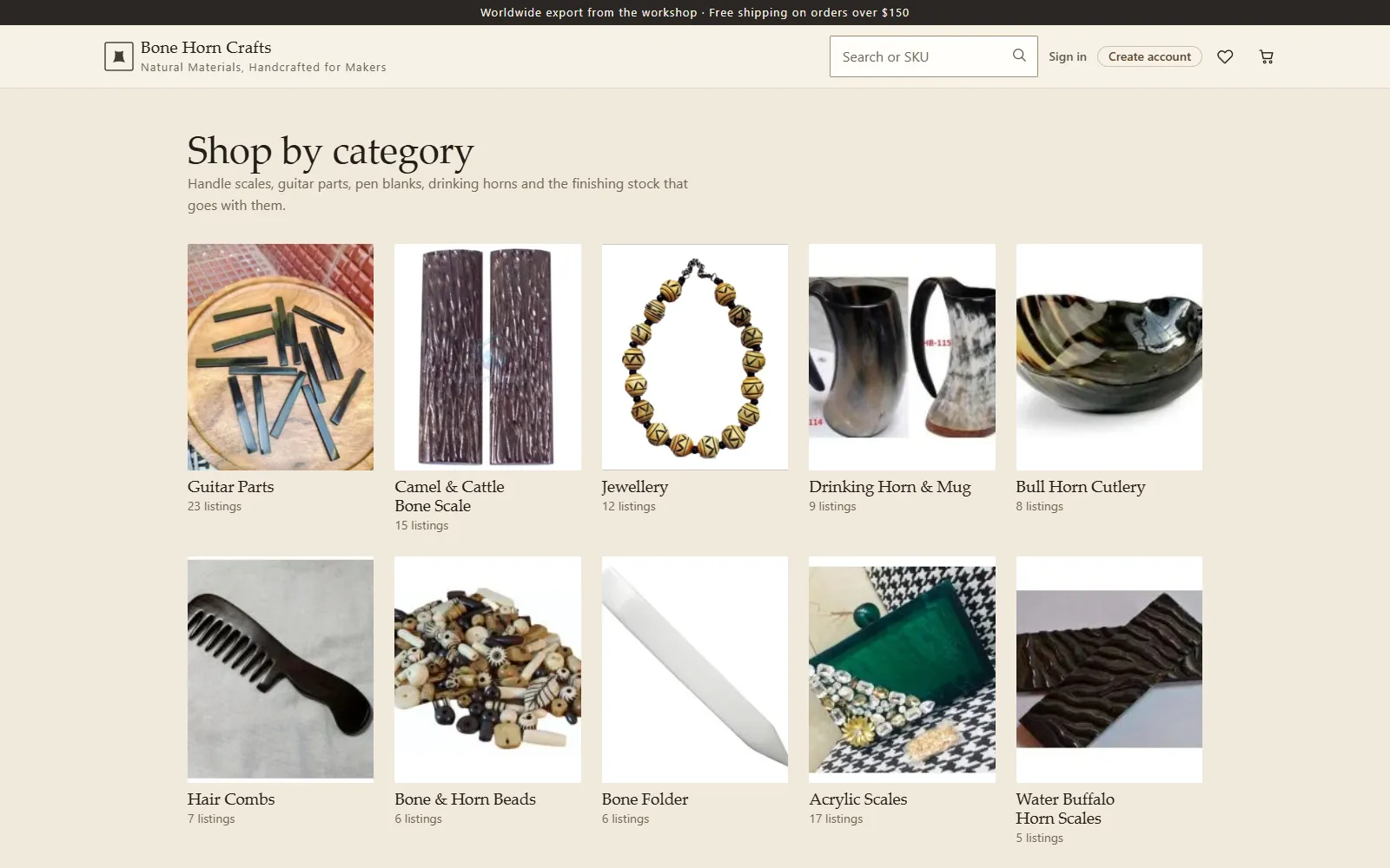 Bone Horn Crafts — Screen 4